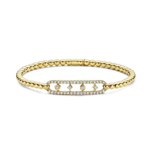 18kt yellow gold stretch bracelet