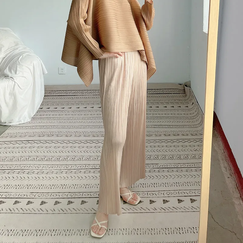 2025 Change the style and size, custom-made wide-leg pants, women's high-waisted straight casual nine-point pants, factory supply, one piece wholesale.