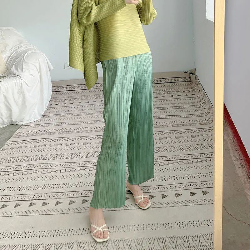 2025 Change the style and size, custom-made wide-leg pants, women's high-waisted straight casual nine-point pants, factory supply, one piece wholesale.