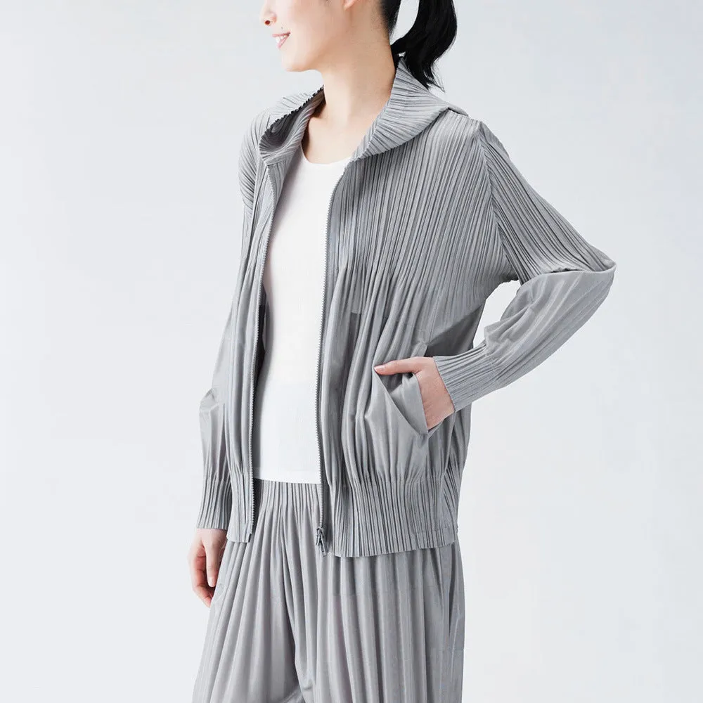 2025 Miyake Puff Series Folded Pants Children's Fashion Suit Women's Casual Sweater Jacket Jumpsuit Two-piece Set