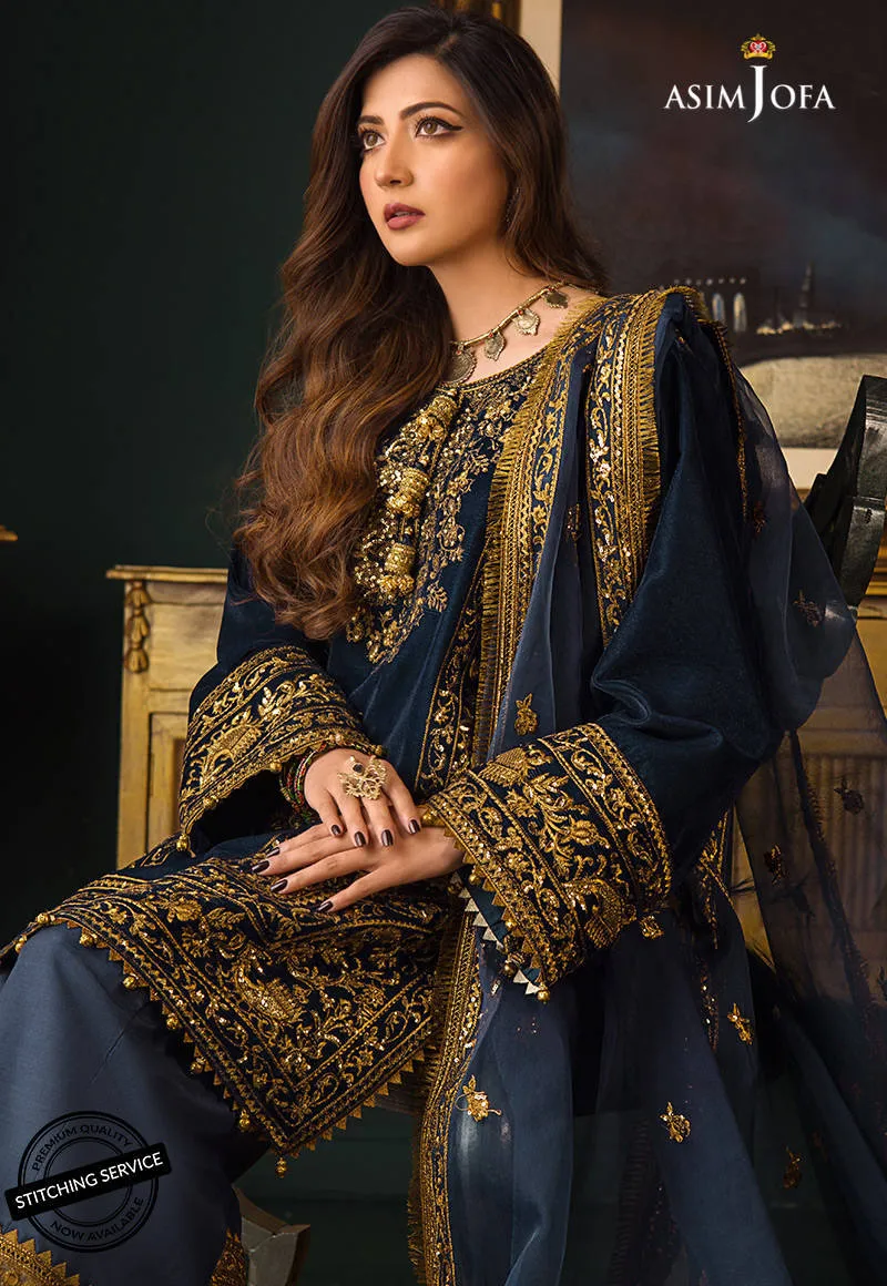 AJMR-09 | Asim Jofa Makhmal Royal Valvet Collection 2021 | Unstitched Valvet Suits