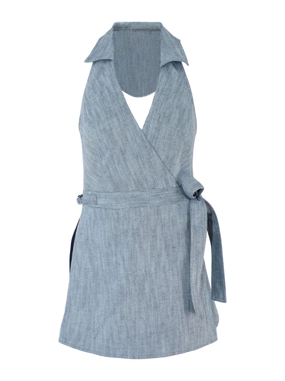 Alexis Zephyr Dress in Stone Blue