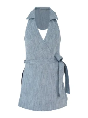 Alexis Zephyr Dress in Stone Blue
