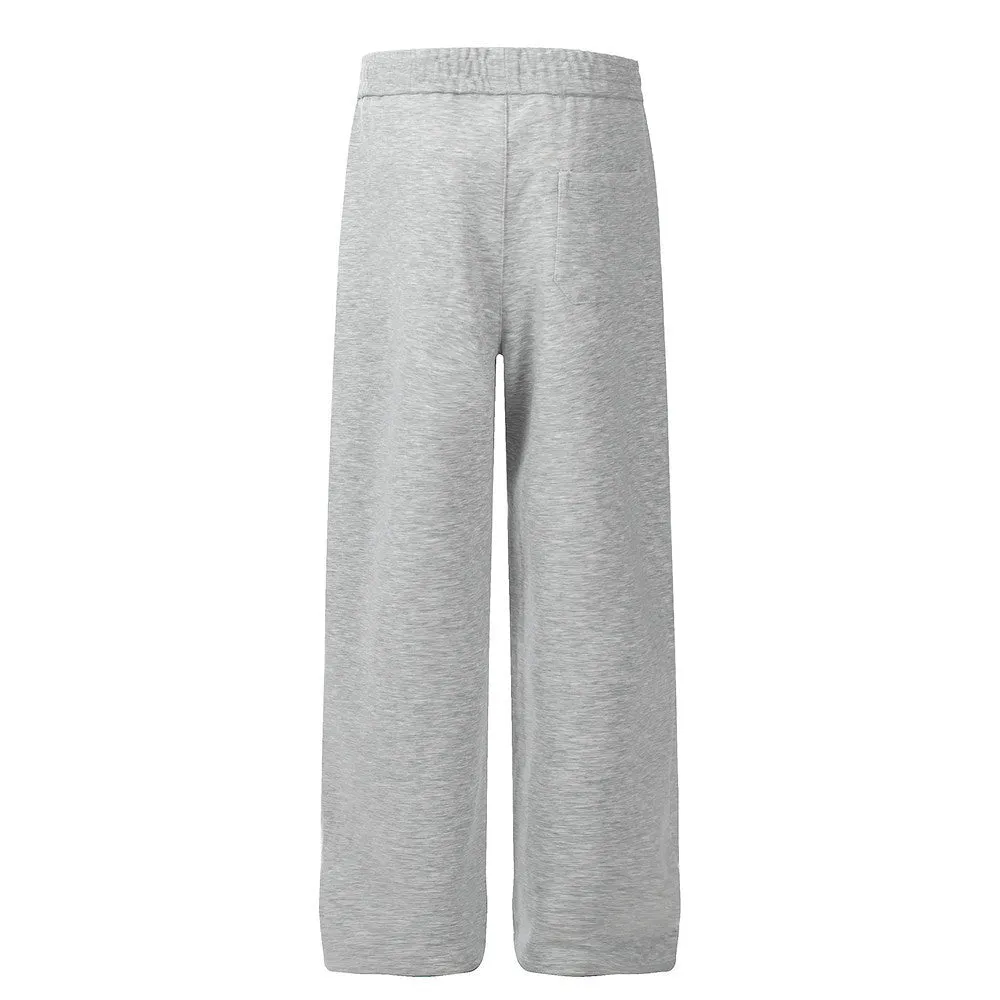 All-match Sports Style Elastic Waist Wide-leg Pants