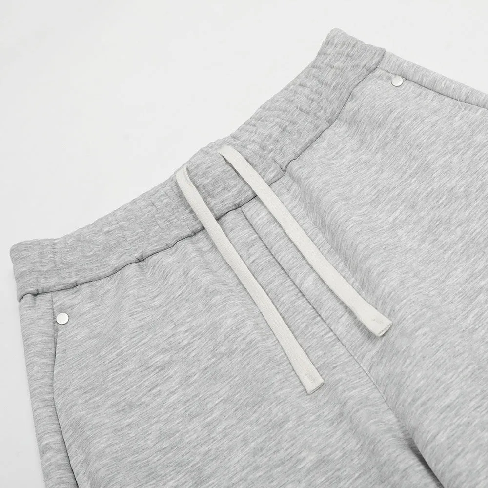 All-match Sports Style Elastic Waist Wide-leg Pants