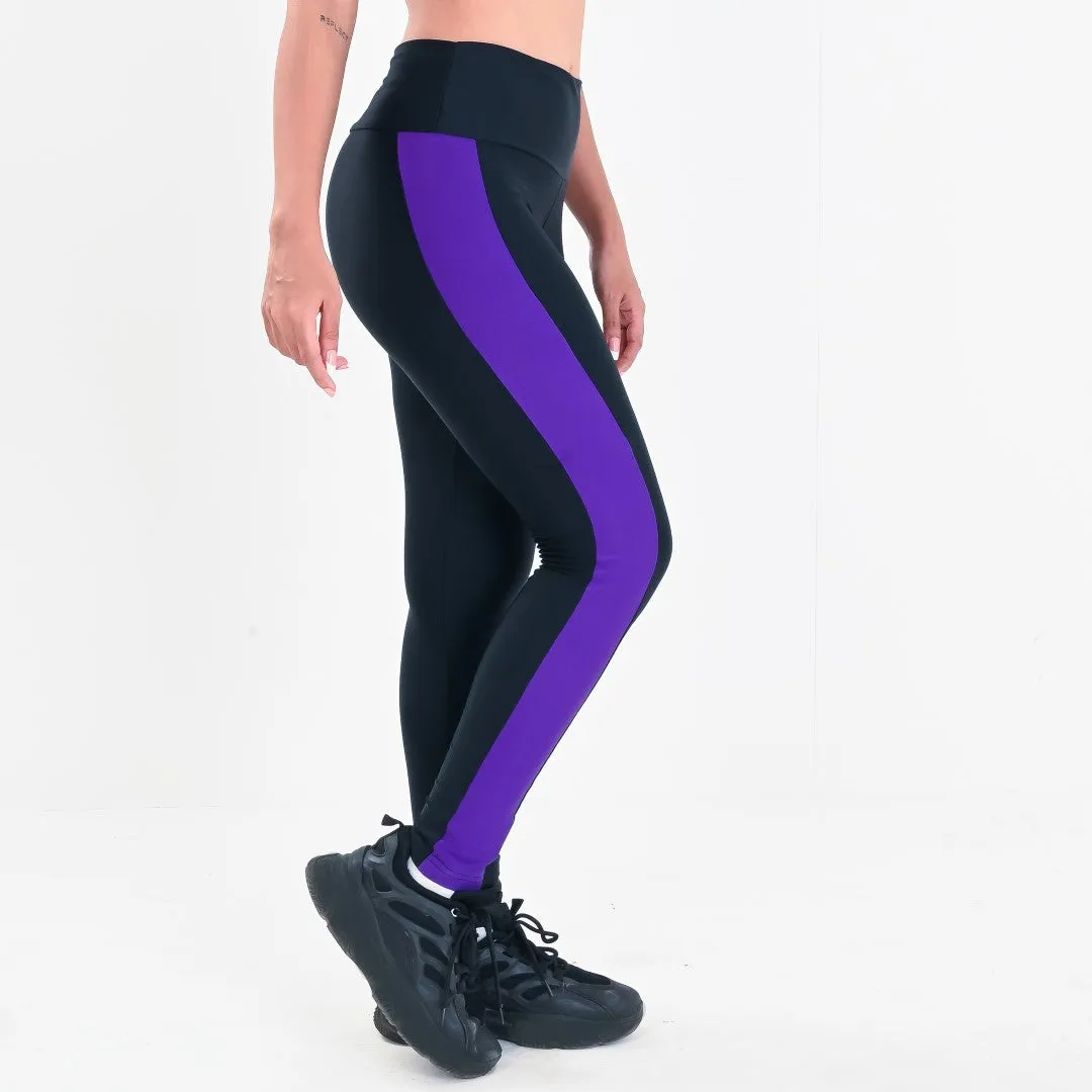 Allure Yoga Pants - Black/Purple