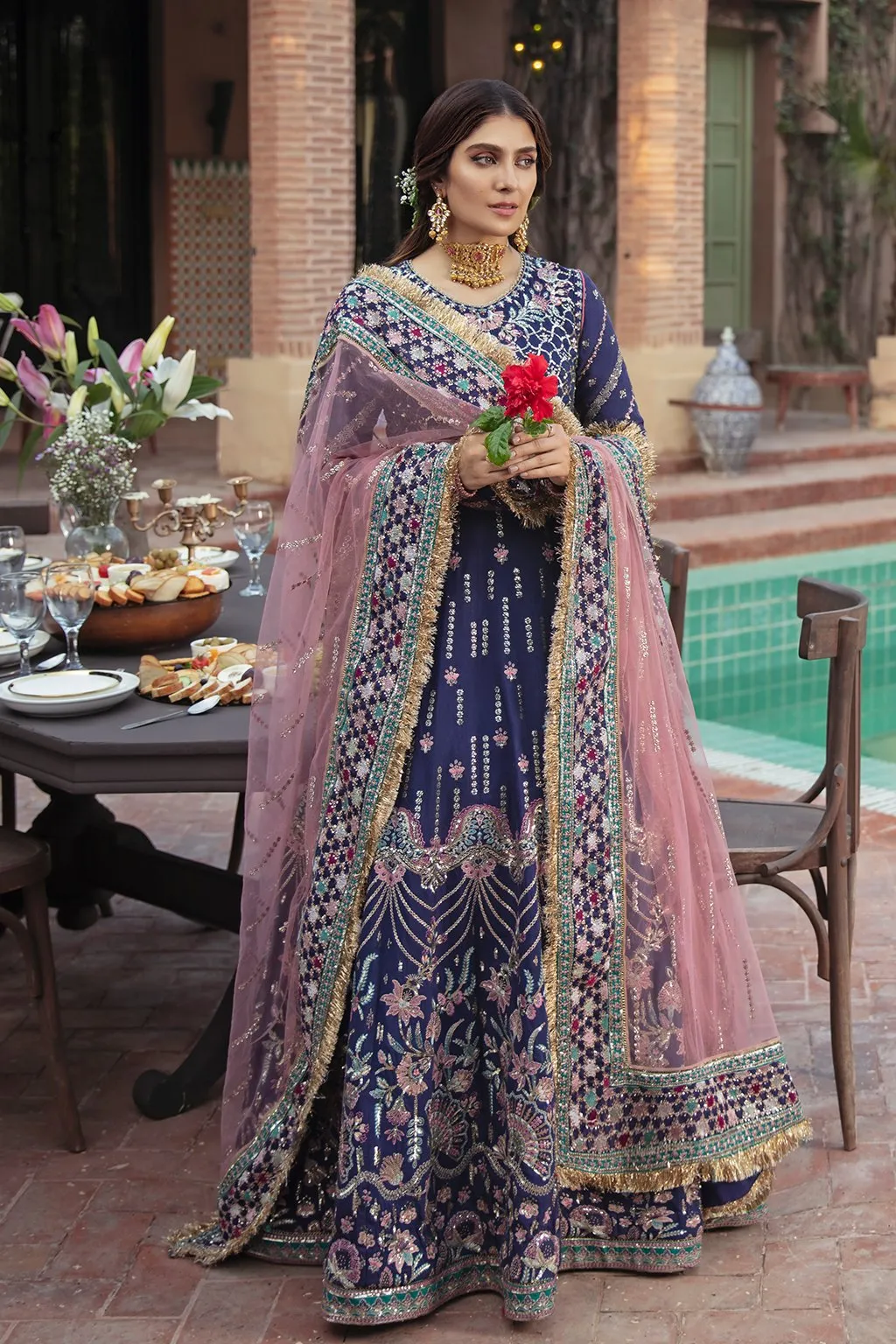 ANOUSH | Afrozeh Hayat Wedding Formals Collection 2021 | Unstitched Embroidered Chiffon Suits