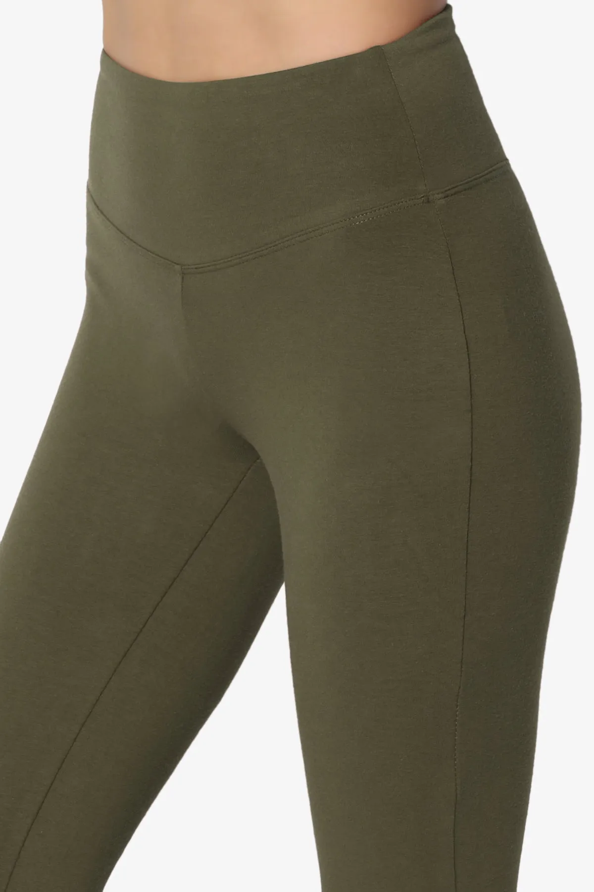 Ansley Cotton Wide Waistband Ankle Leggings PLUS MORE COLORS