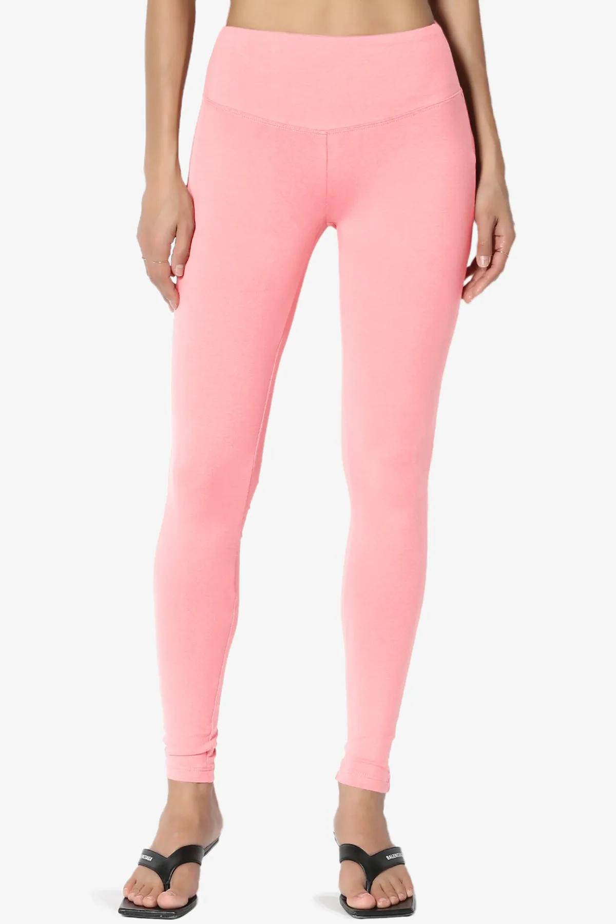 Ansley Cotton Wide Waistband Ankle Leggings PLUS