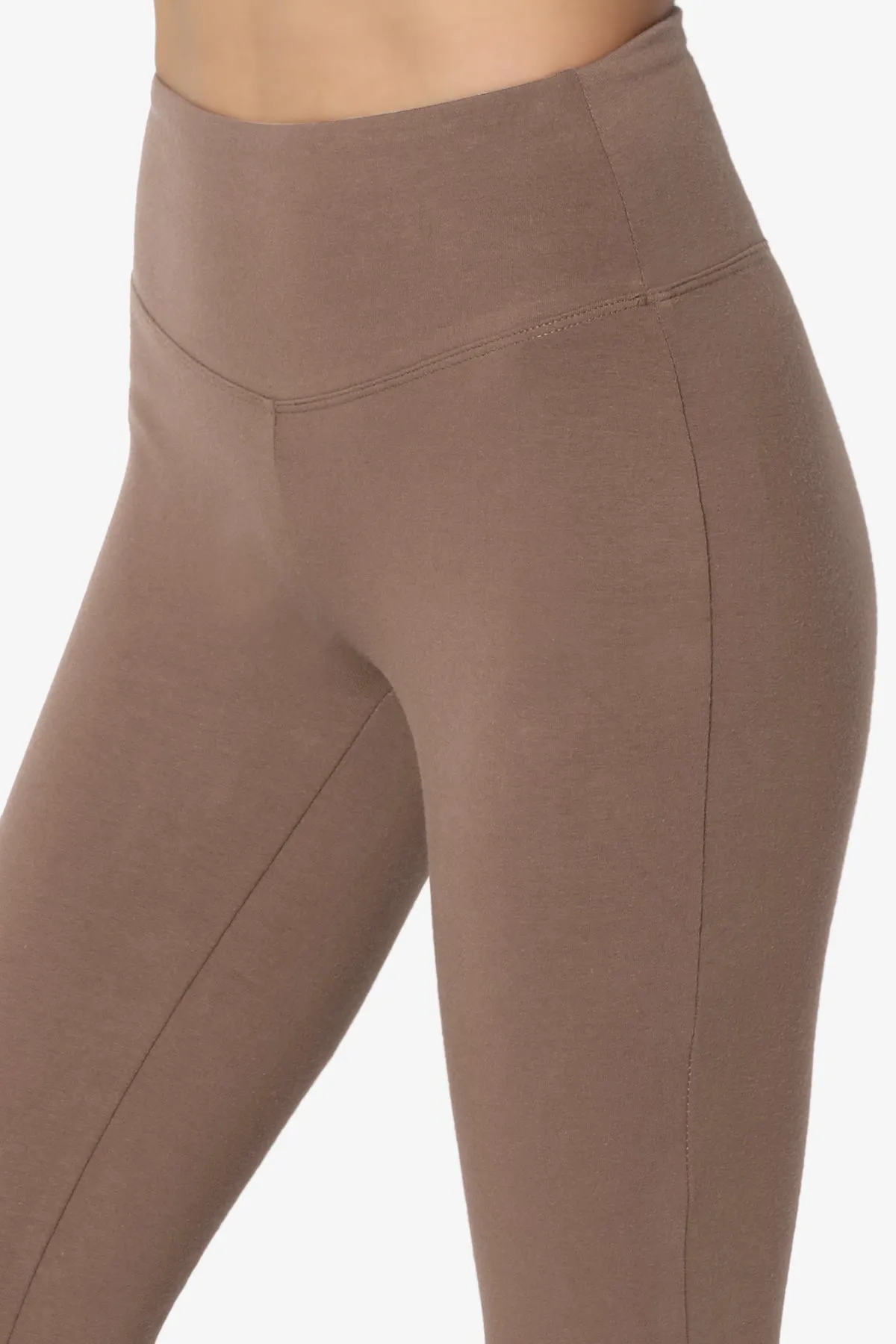 Ansley Cotton Wide Waistband Ankle Leggings PLUS