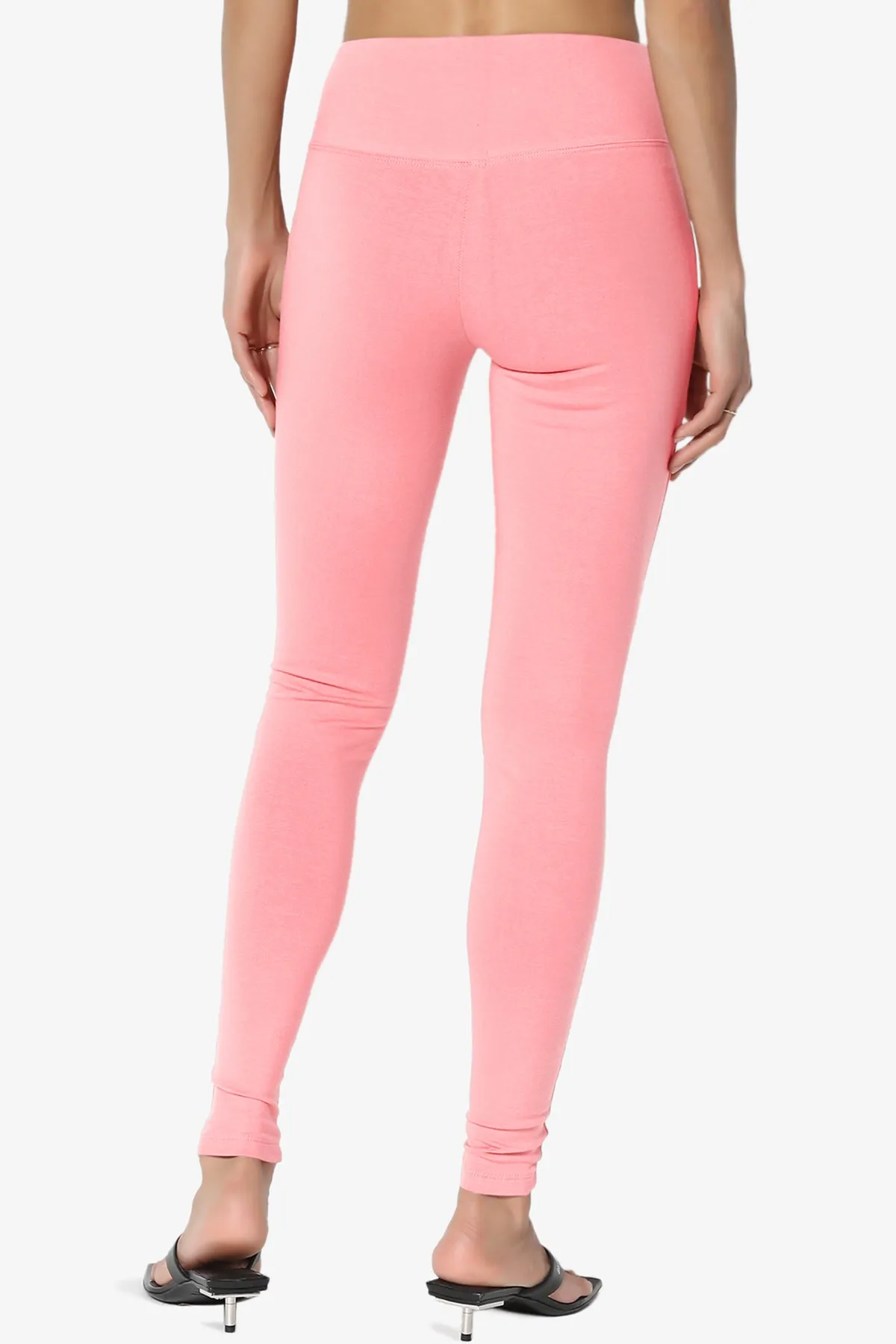 Ansley Cotton Wide Waistband Ankle Leggings PLUS
