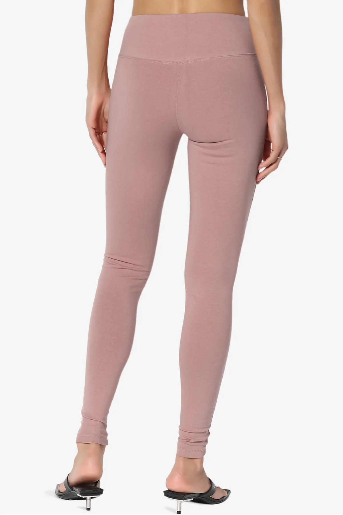 Ansley Cotton Wide Waistband Ankle Leggings PLUS