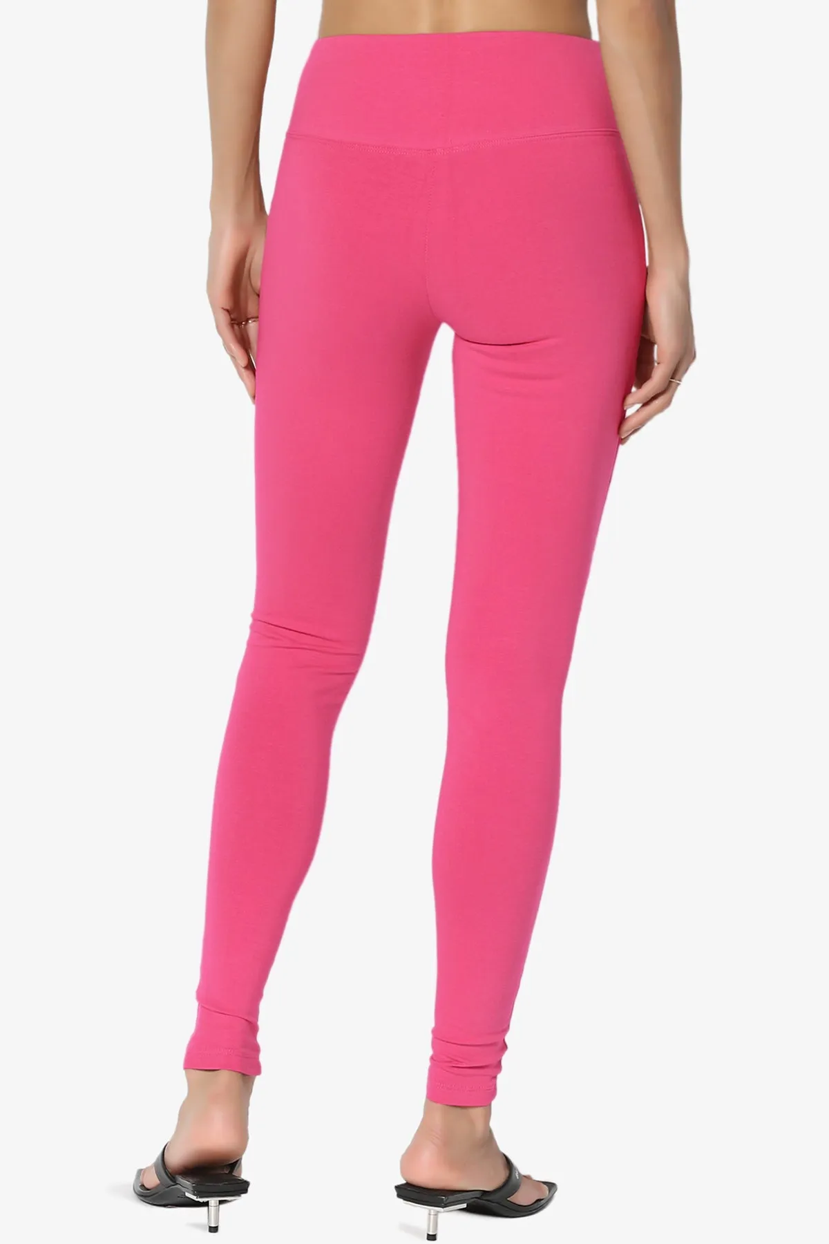 Ansley Cotton Wide Waistband Ankle Leggings PLUS