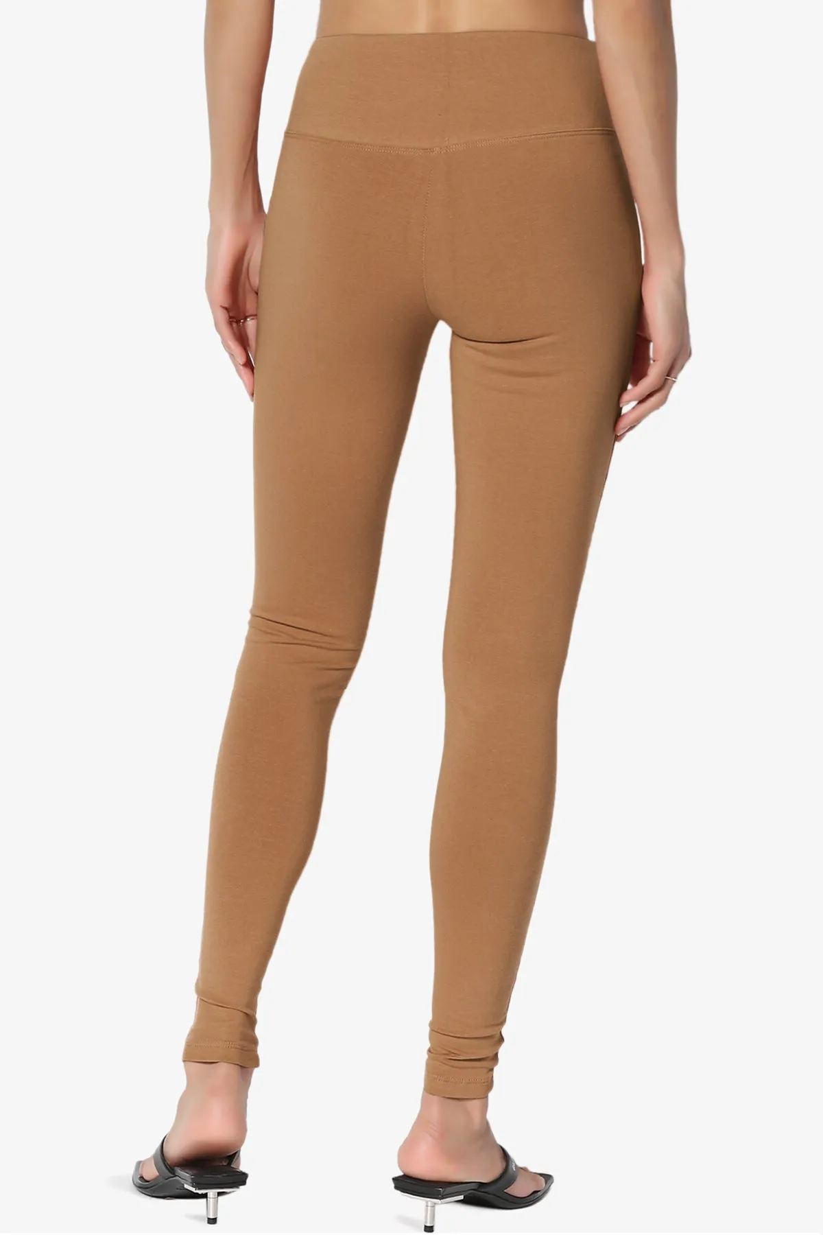 Ansley Cotton Wide Waistband Ankle Leggings PLUS