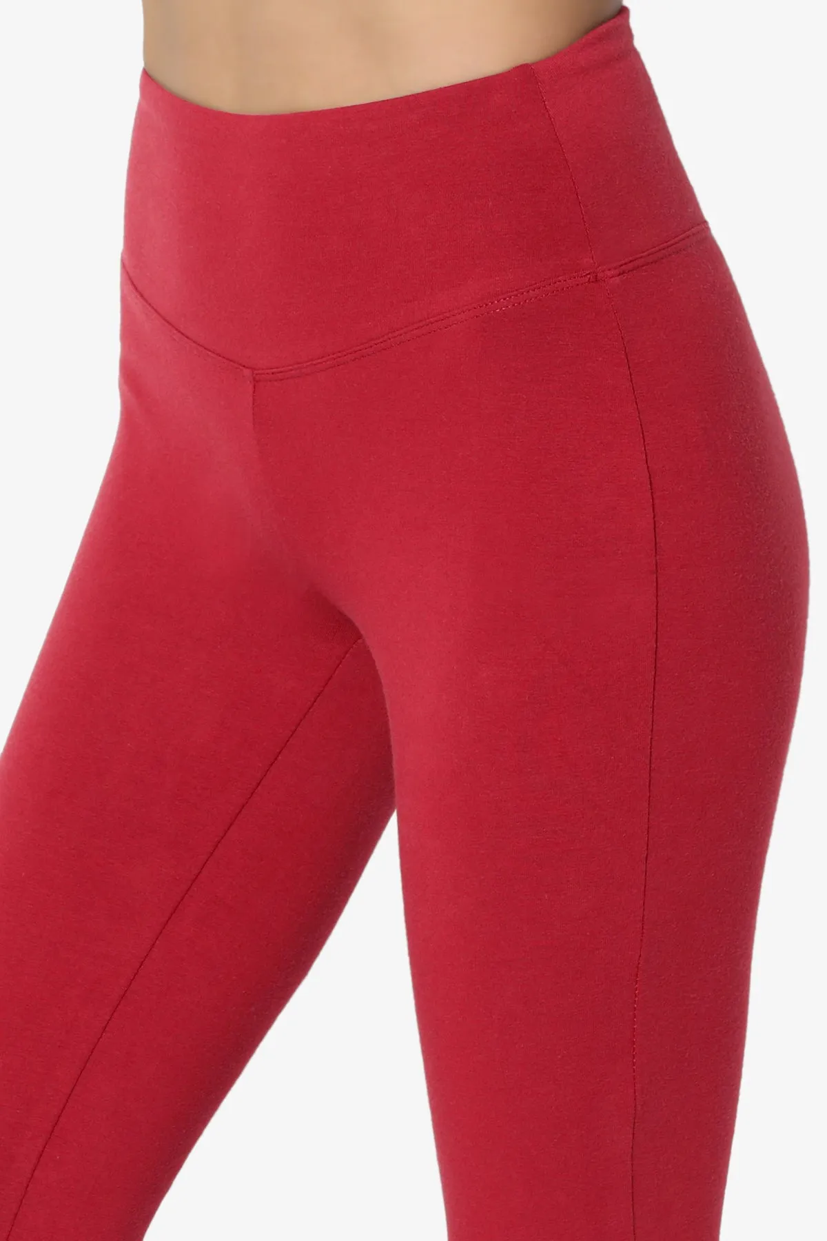 Ansley Cotton Wide Waistband Ankle Leggings PLUS