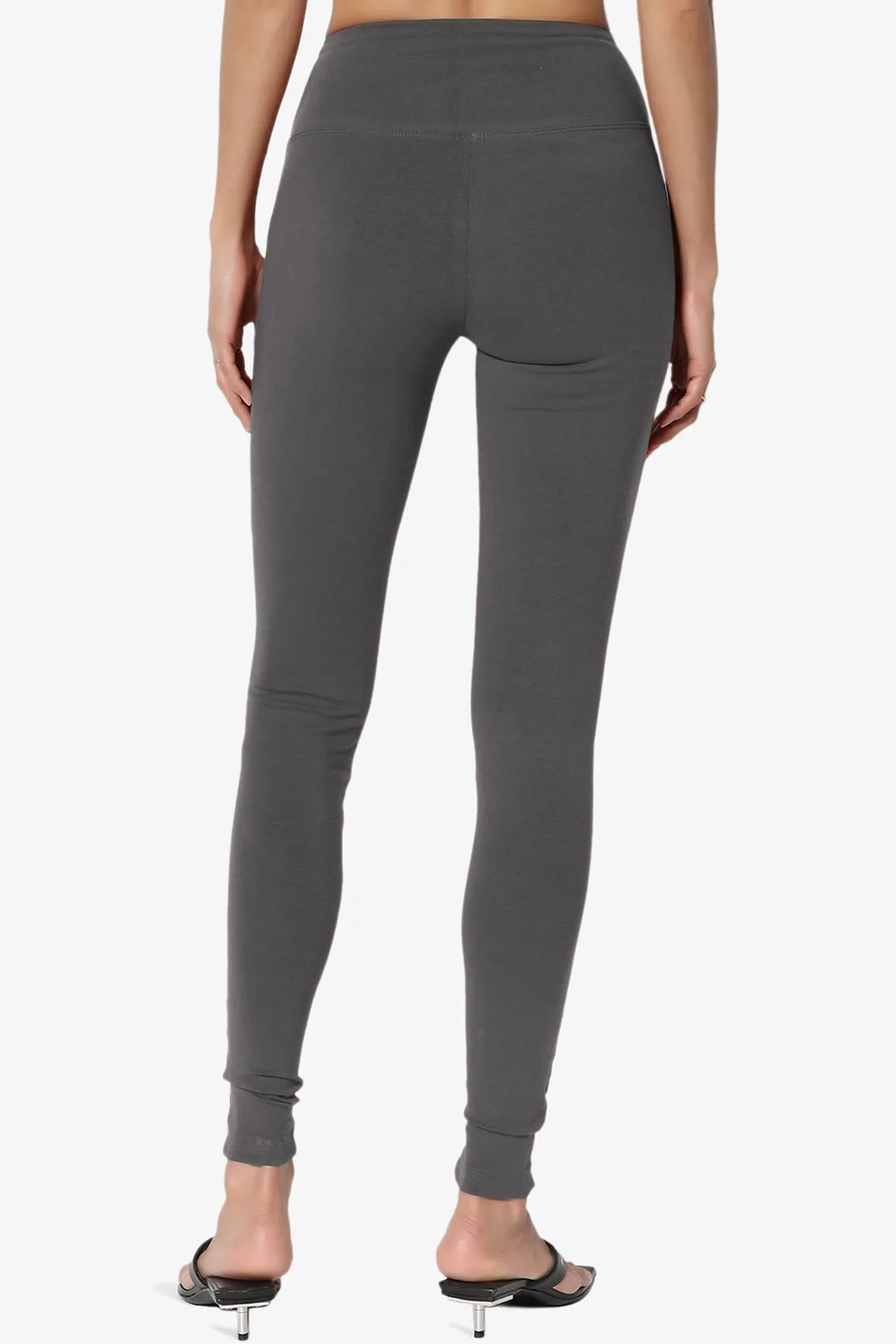 Ansley Cotton Wide Waistband Ankle Leggings PLUS