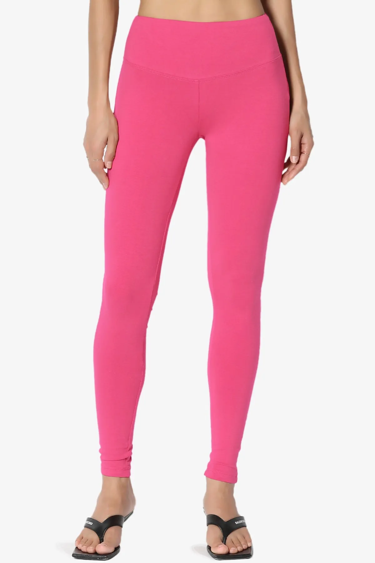 Ansley Cotton Wide Waistband Ankle Leggings PLUS