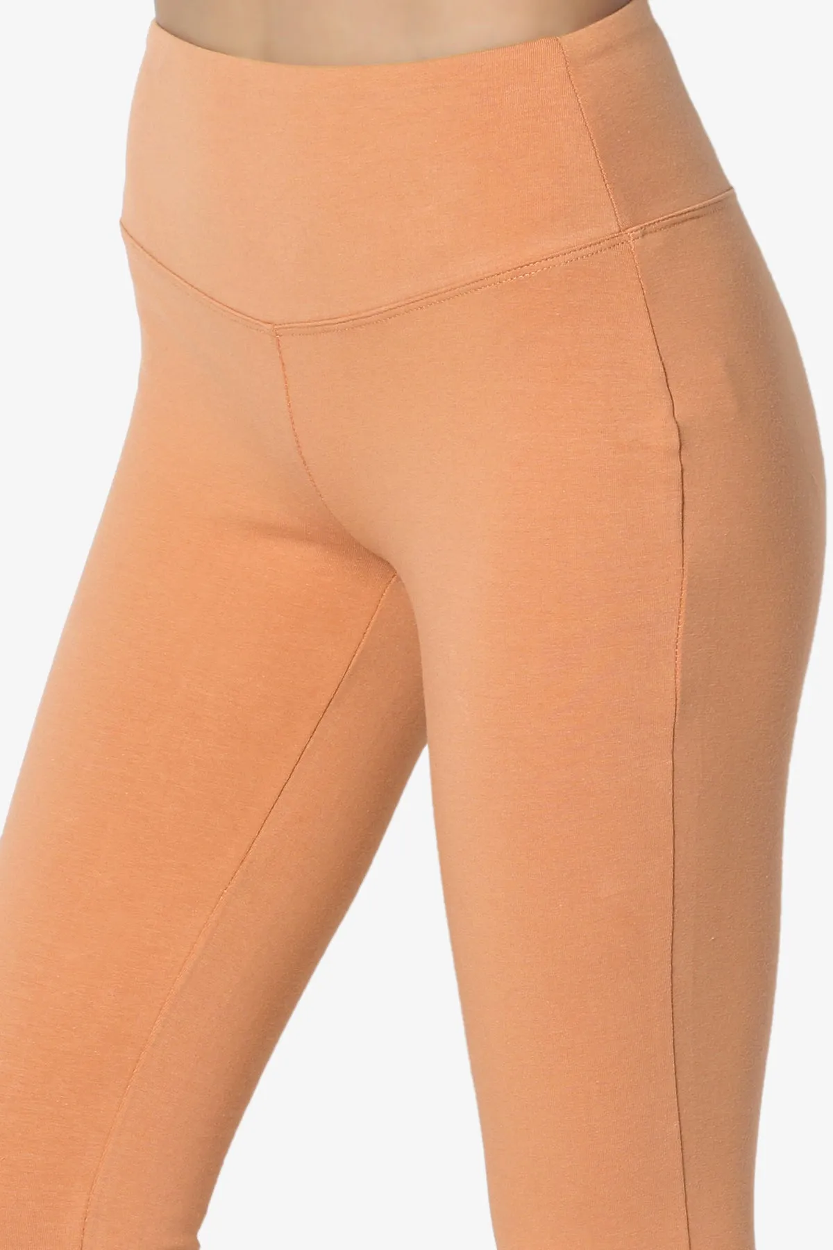 Ansley Cotton Wide Waistband Ankle Leggings PLUS