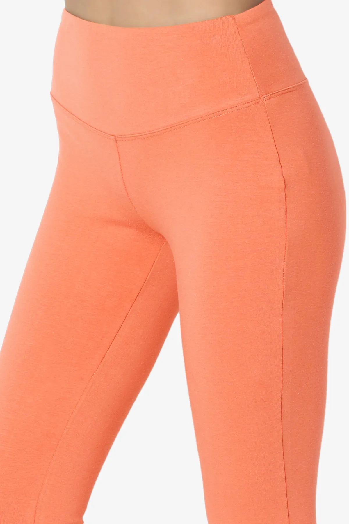 Ansley Cotton Wide Waistband Ankle Leggings PLUS