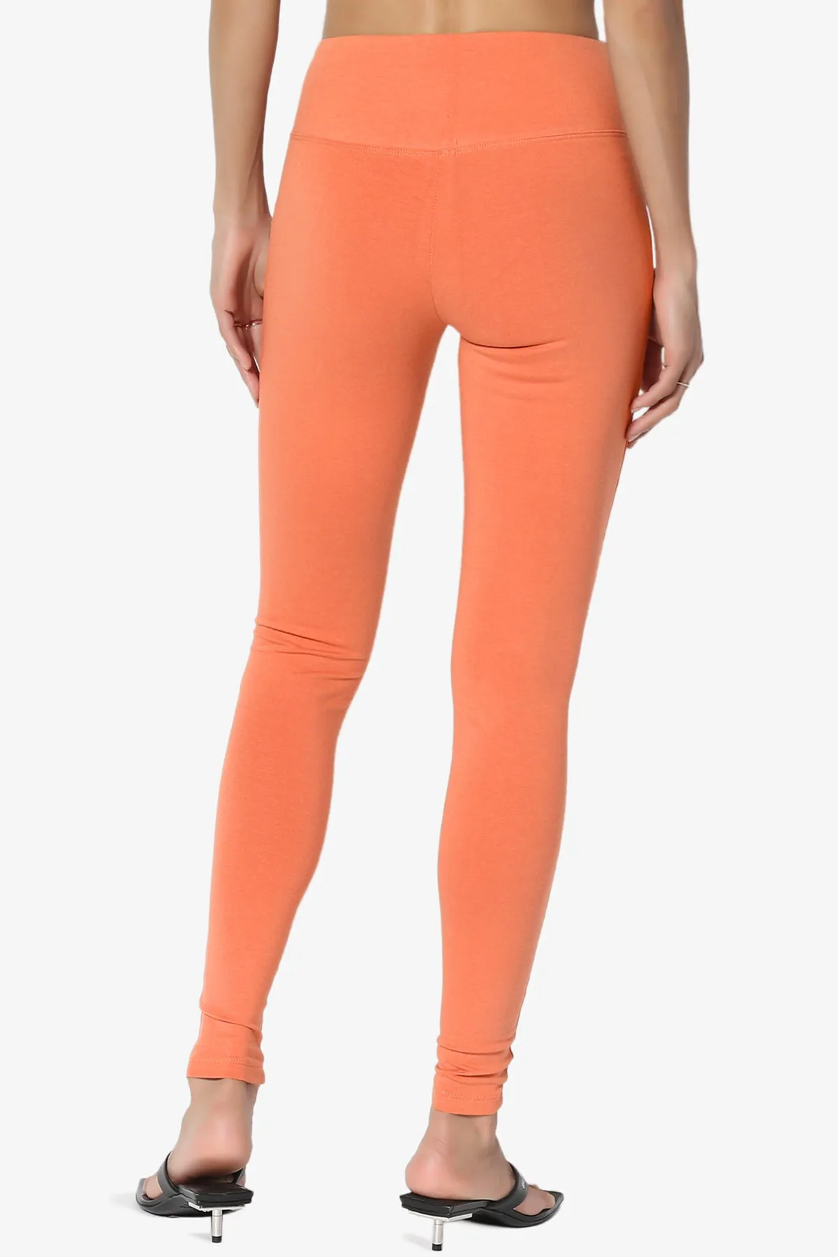 Ansley Cotton Wide Waistband Ankle Leggings PLUS