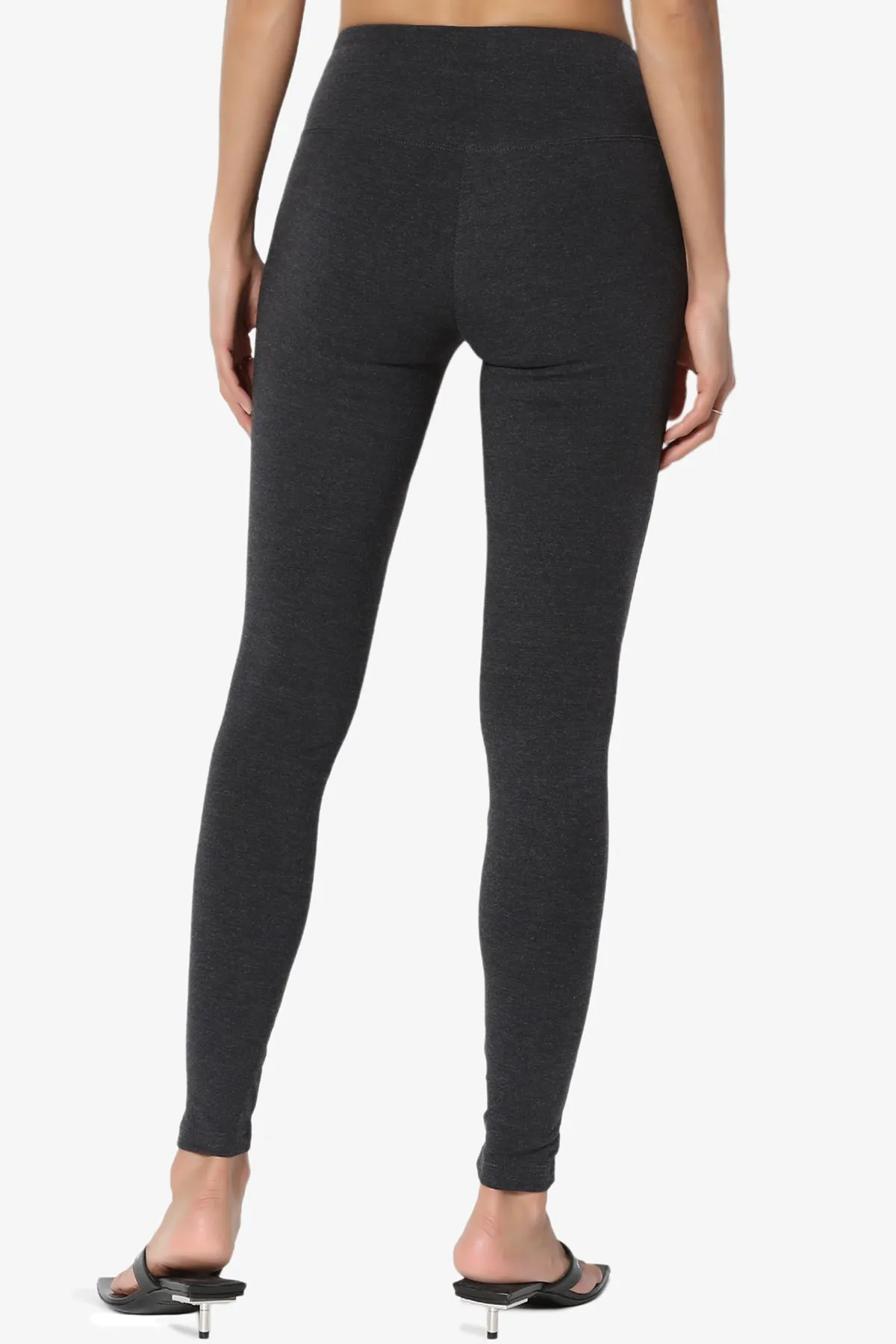 Ansley Cotton Wide Waistband Ankle Leggings PLUS