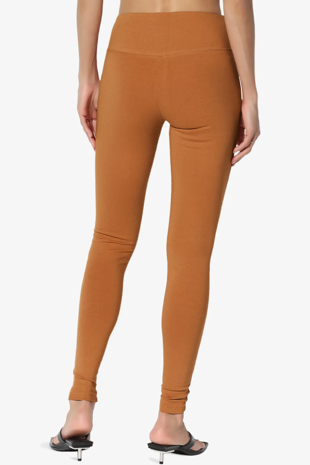 Ansley Cotton Wide Waistband Ankle Leggings PLUS