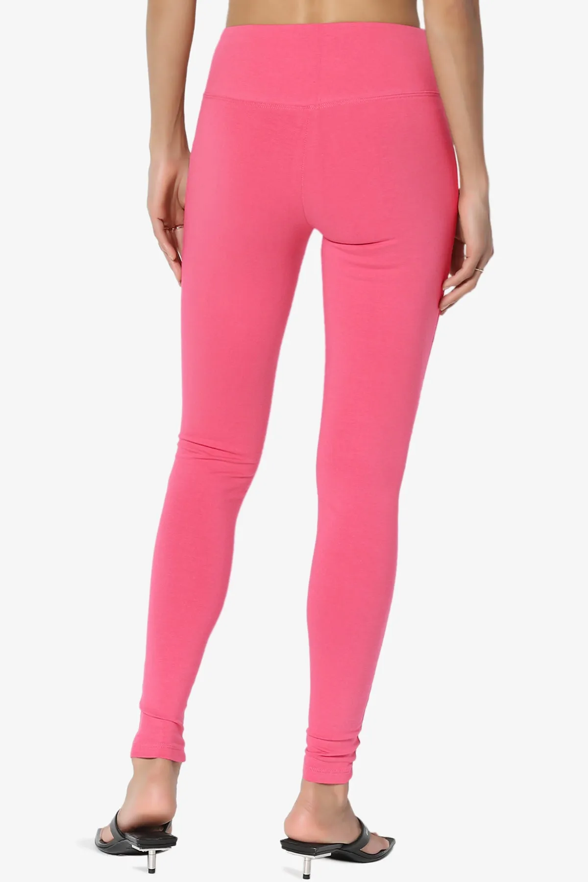 Ansley Cotton Wide Waistband Ankle Leggings PLUS