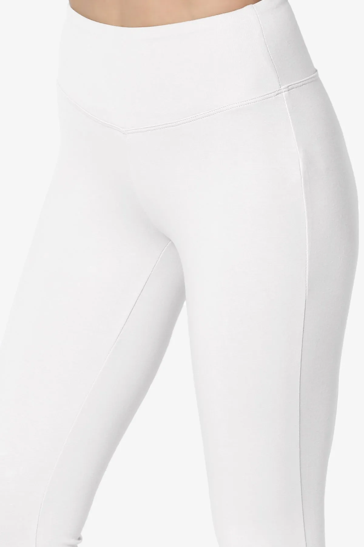 Ansley Cotton Wide Waistband Ankle Leggings PLUS