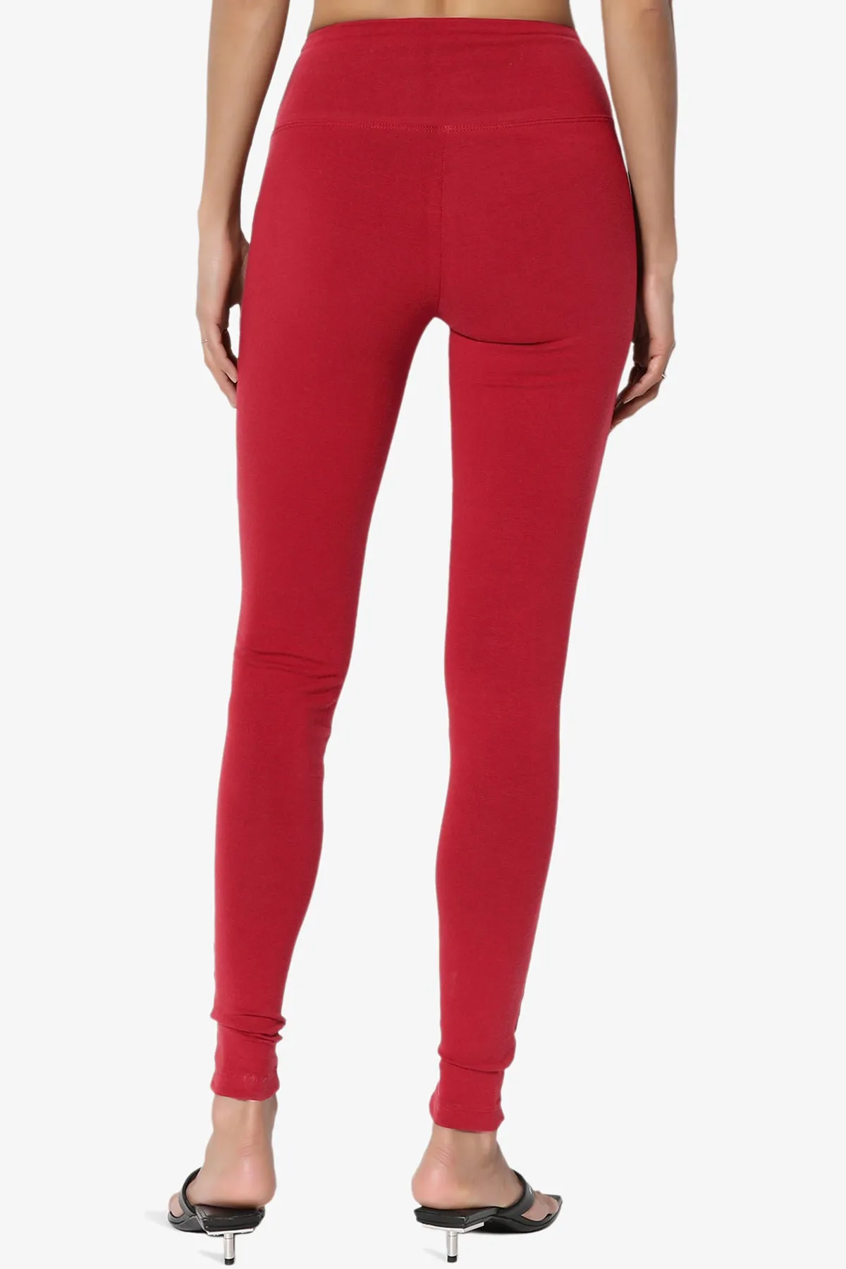 Ansley Cotton Wide Waistband Ankle Leggings PLUS