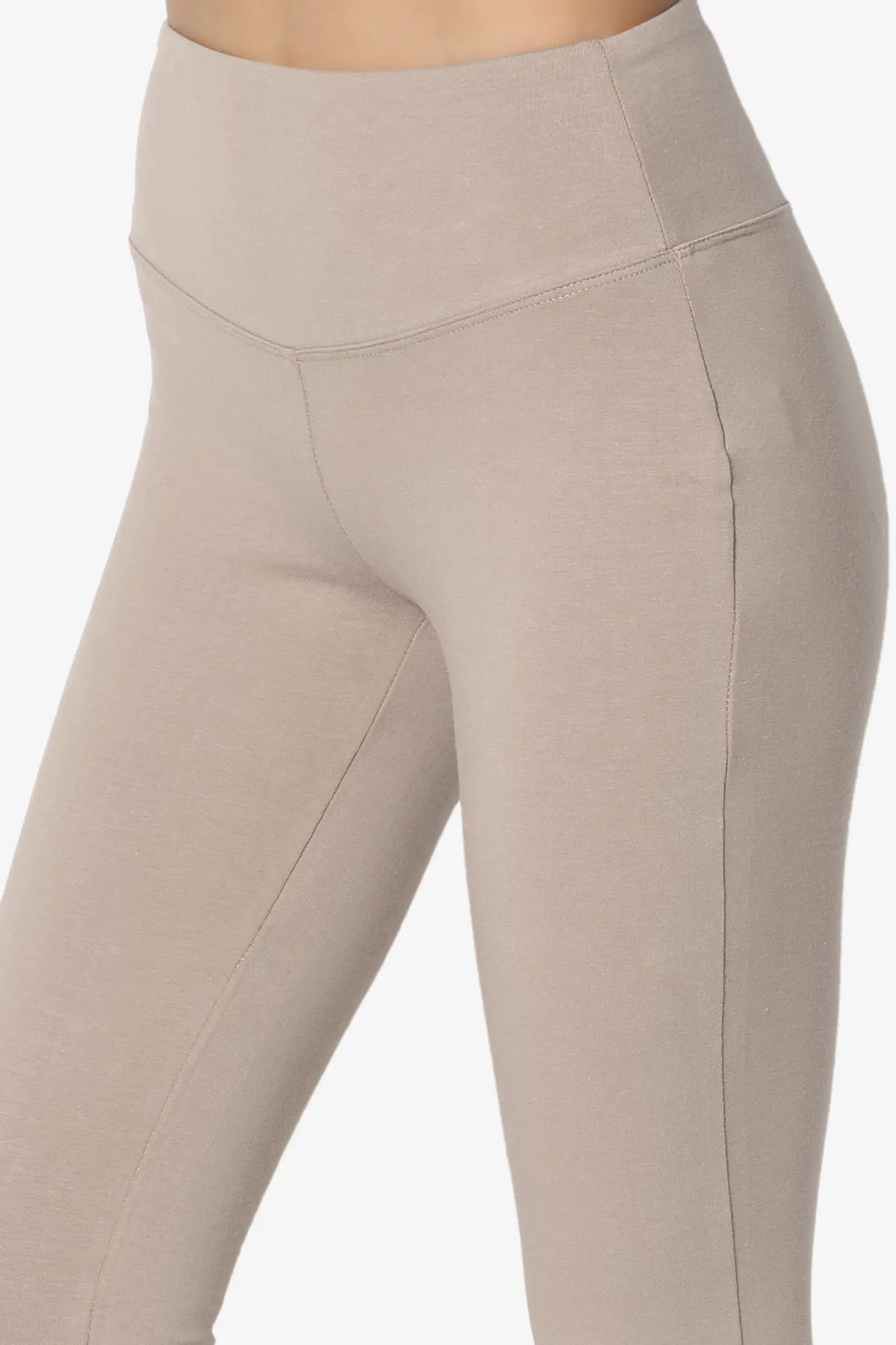 Ansley Cotton Wide Waistband Ankle Leggings PLUS