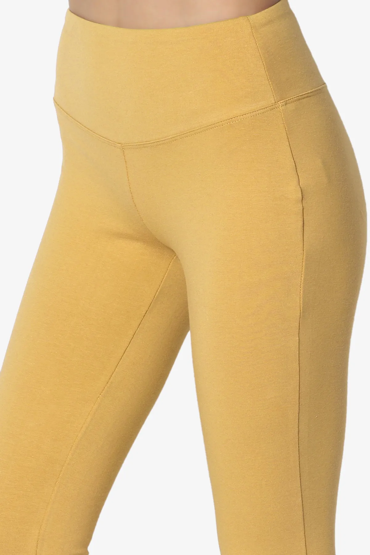 Ansley Cotton Wide Waistband Ankle Leggings PLUS
