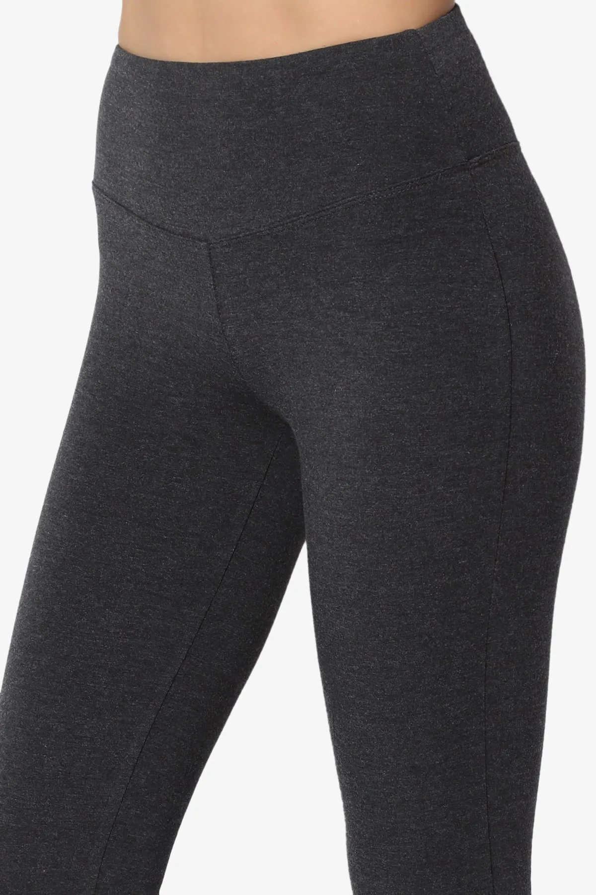 Ansley Cotton Wide Waistband Ankle Leggings PLUS
