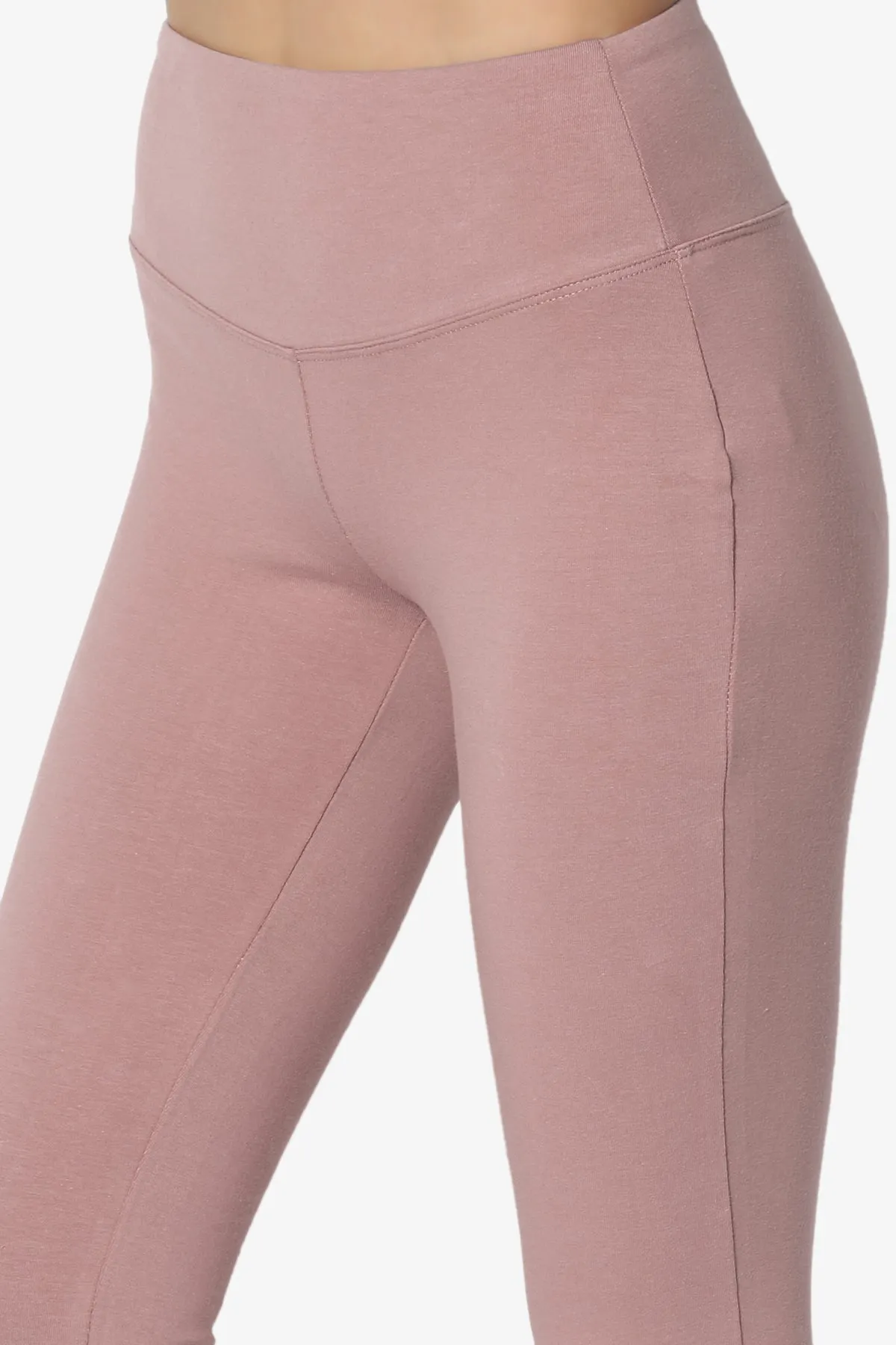 Ansley Cotton Wide Waistband Ankle Leggings PLUS