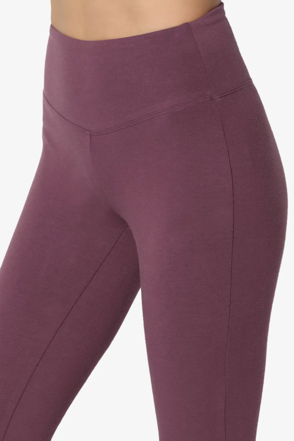 Ansley Cotton Wide Waistband Ankle Leggings PLUS