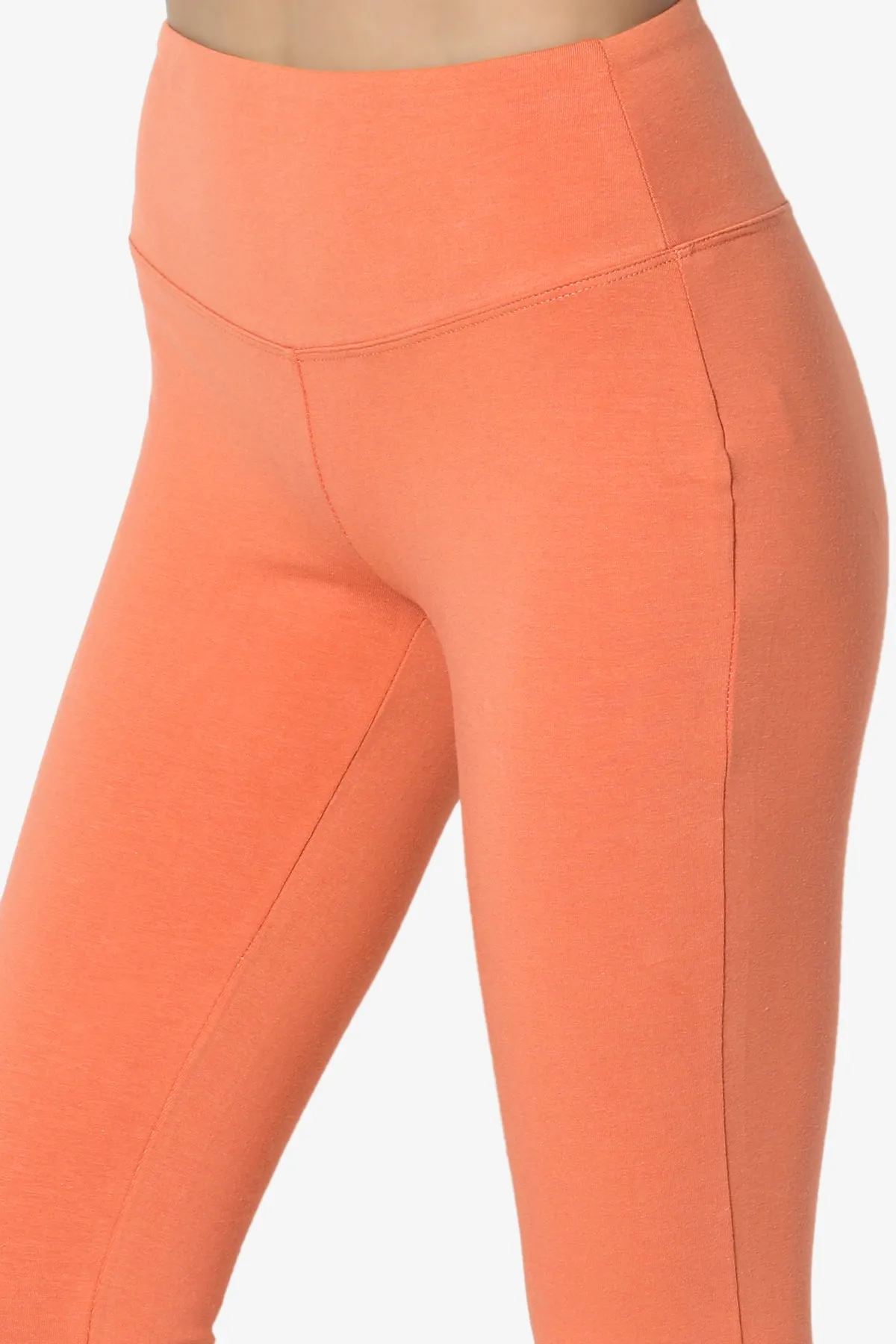 Ansley Cotton Wide Waistband Ankle Leggings PLUS