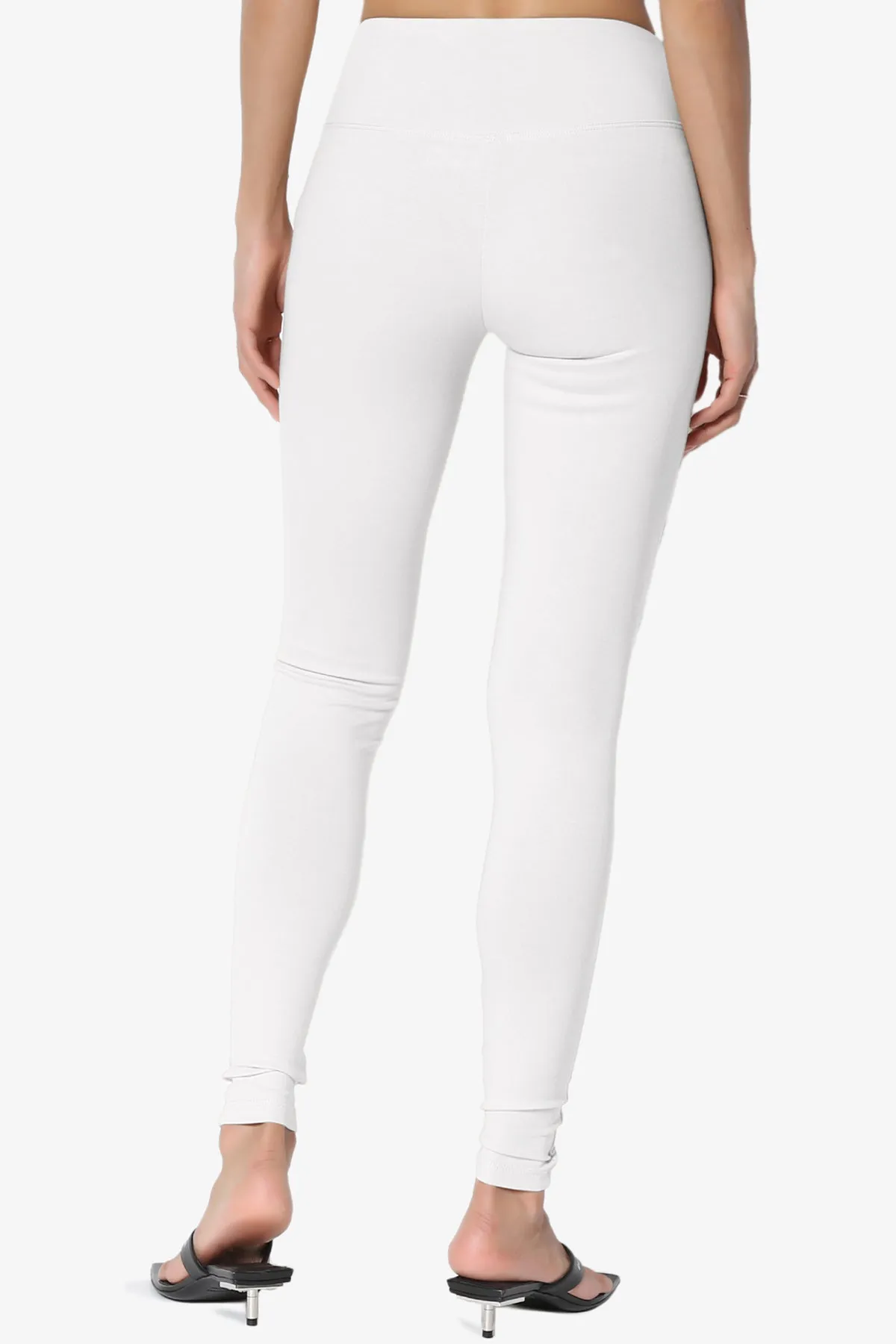 Ansley Cotton Wide Waistband Ankle Leggings PLUS