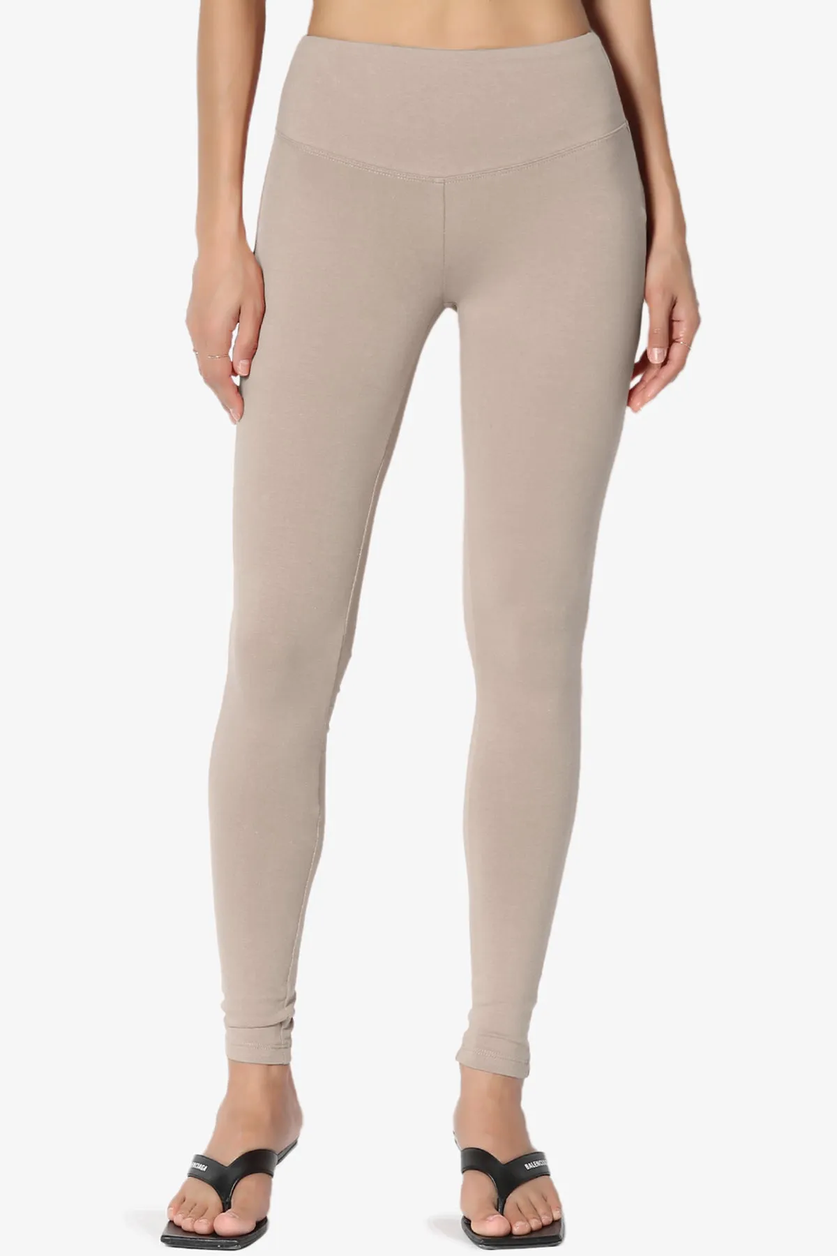 Ansley Cotton Wide Waistband Ankle Leggings PLUS