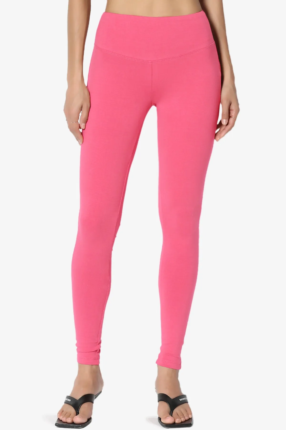 Ansley Cotton Wide Waistband Ankle Leggings PLUS