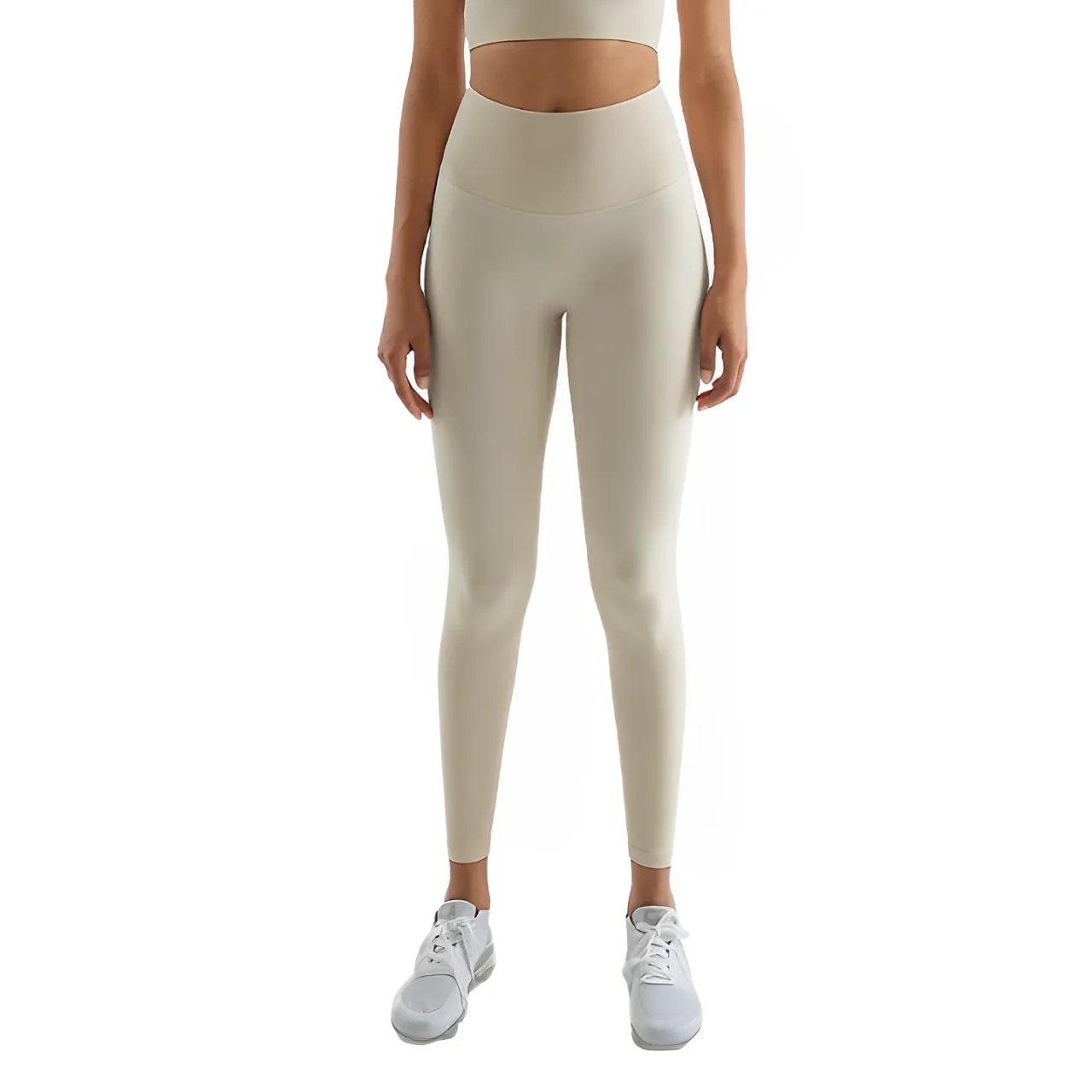 ANYCHIC Leggings Almond Cream Pants Gym Tights Sports Fitness Pants Push Up High Waist Hip Lifting For Women