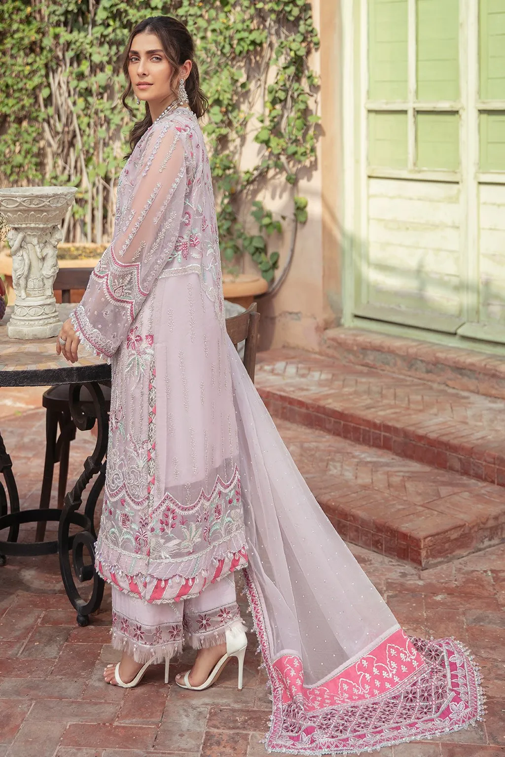 ASHNA | Afrozeh Hayat Wedding Formals Collection 2021 | Unstitched Embroidered Chiffon Suits