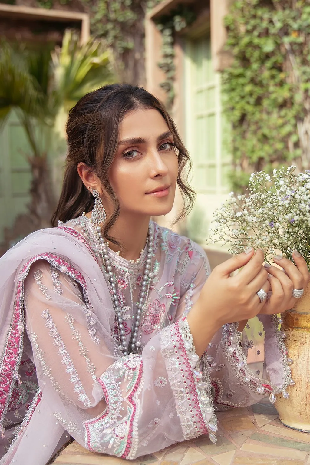 ASHNA | Afrozeh Hayat Wedding Formals Collection 2021 | Unstitched Embroidered Chiffon Suits