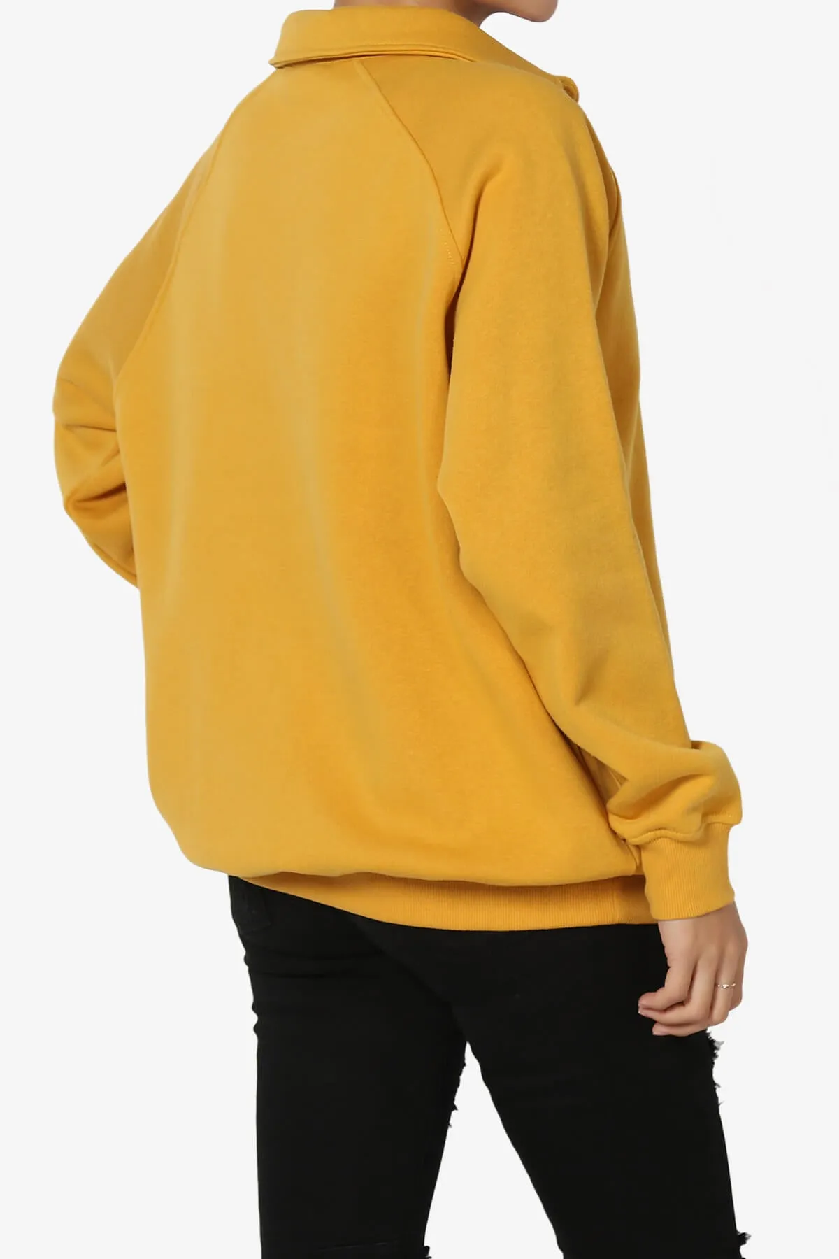 Avianna Oversized Fleece Polo Sweatshirt
