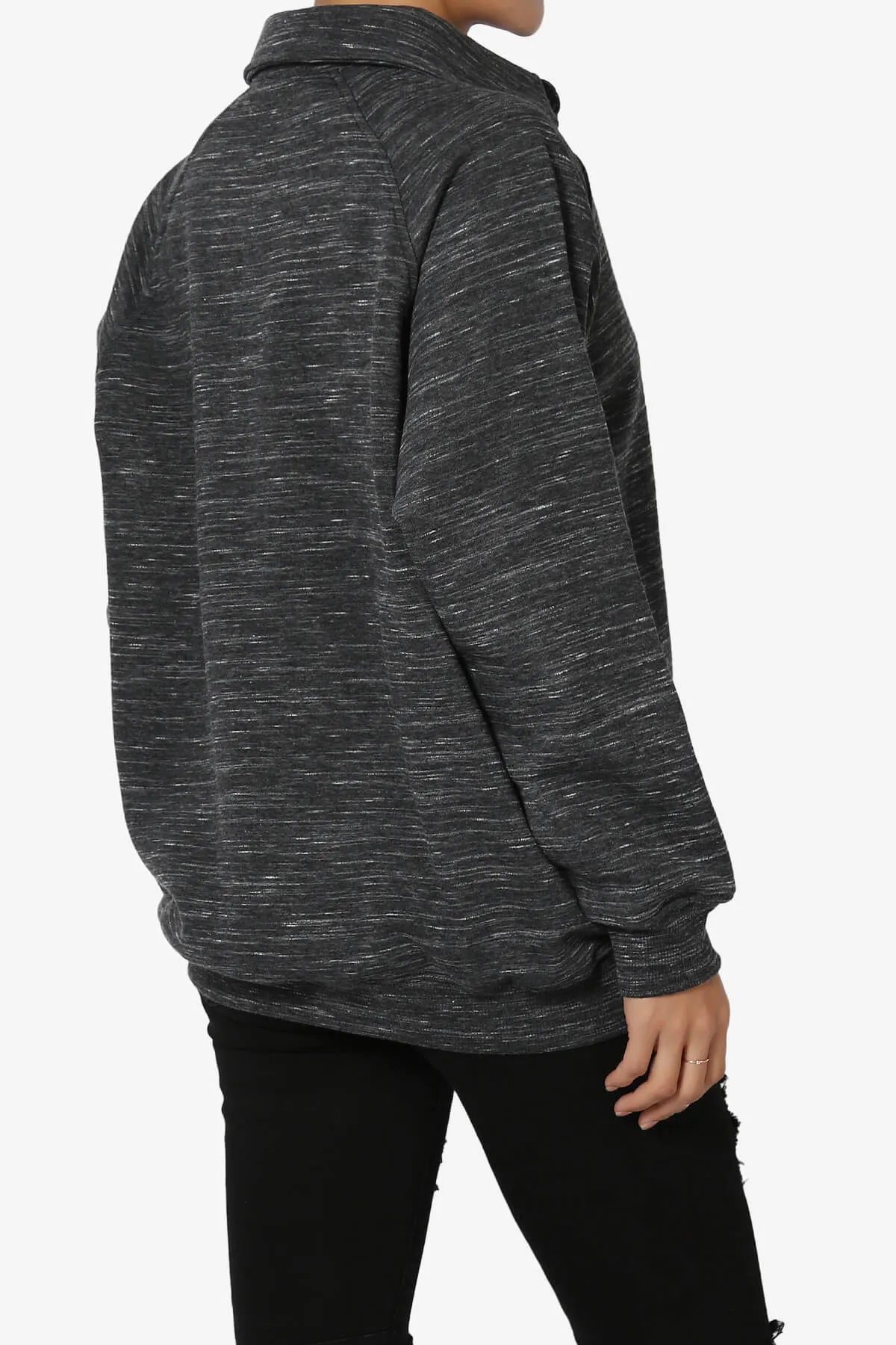 Avianna Oversized Fleece Polo Sweatshirt