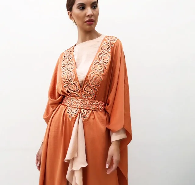 AW19 ANDALUSIA TERACOTTA  KAFTAN OUTFIT