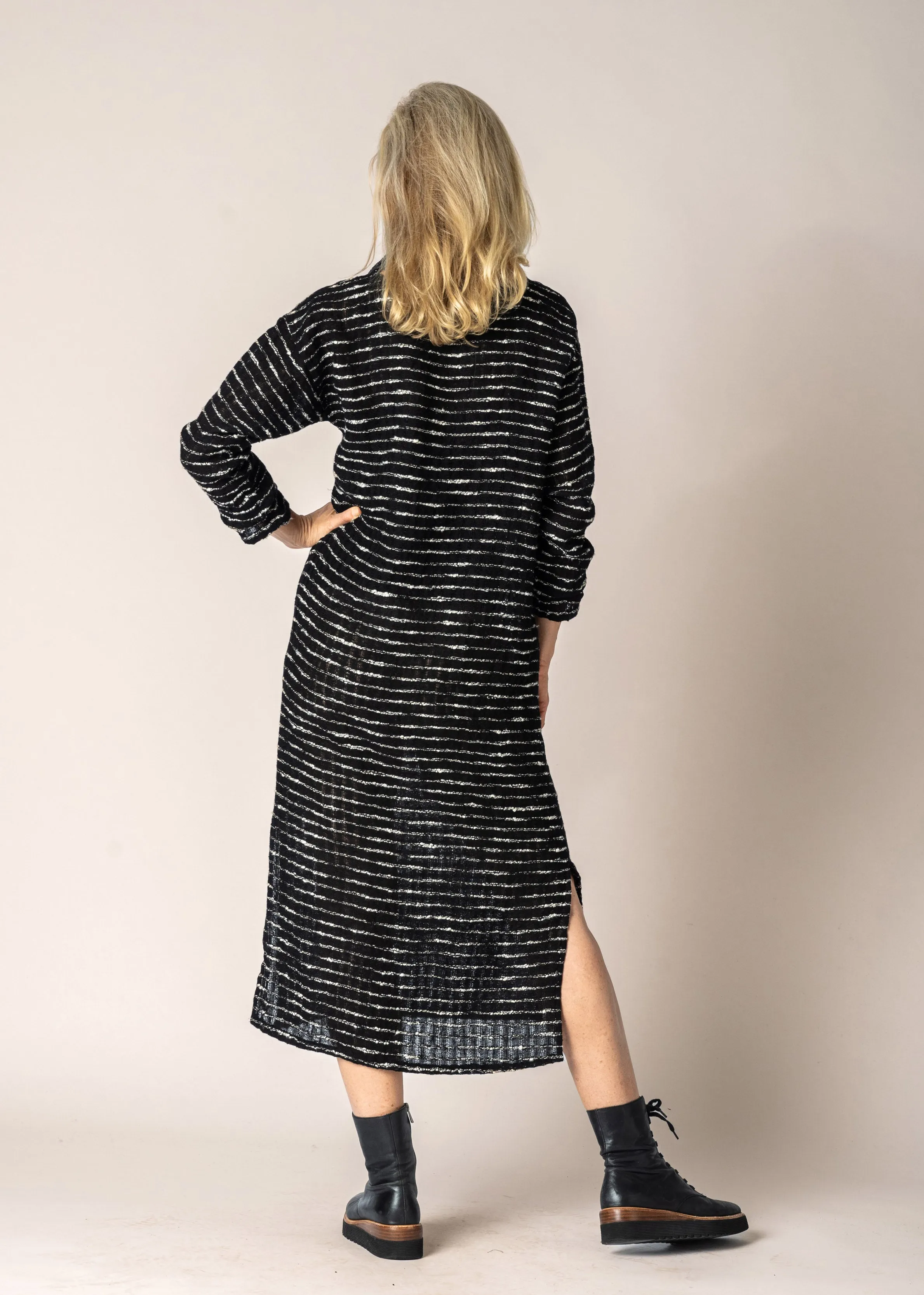 Azura Linen Dress in Onyx