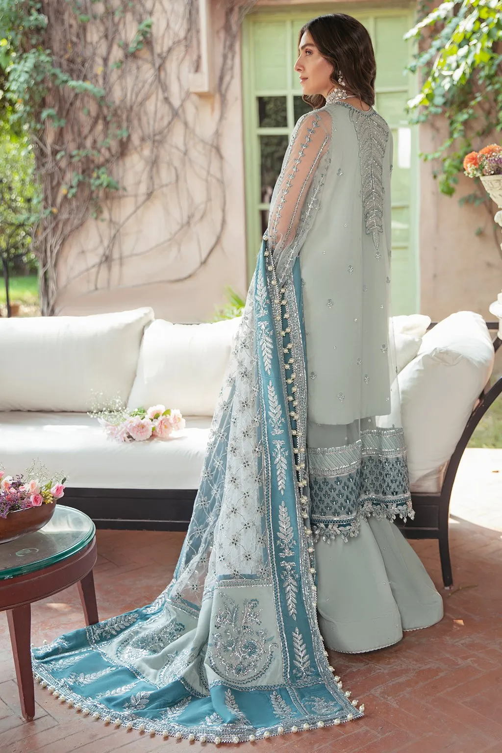 AZURI | Afrozeh Hayat Wedding Formals Collection 2021 | Unstitched Embroidered Chiffon Suits