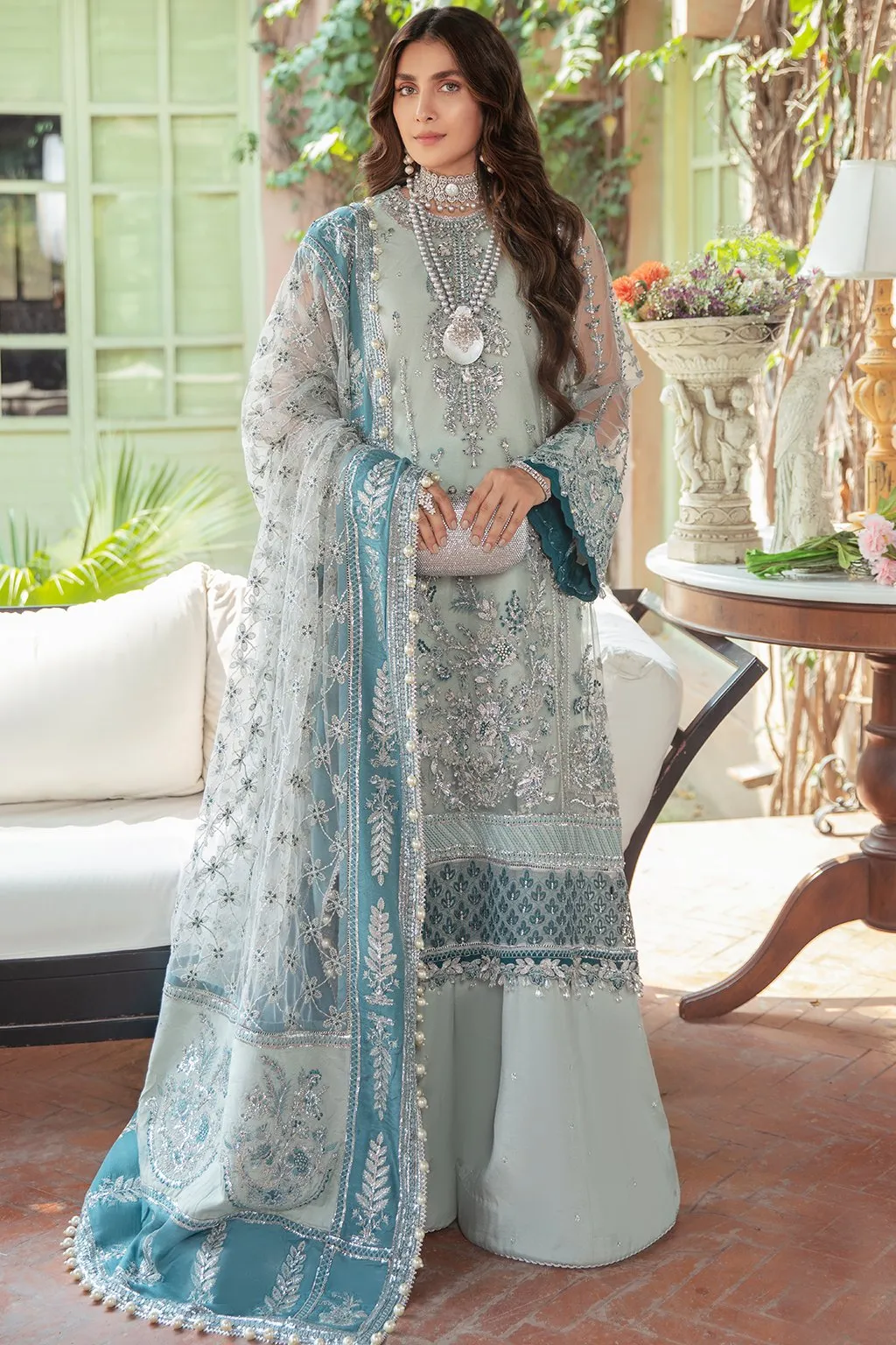 AZURI | Afrozeh Hayat Wedding Formals Collection 2021 | Unstitched Embroidered Chiffon Suits