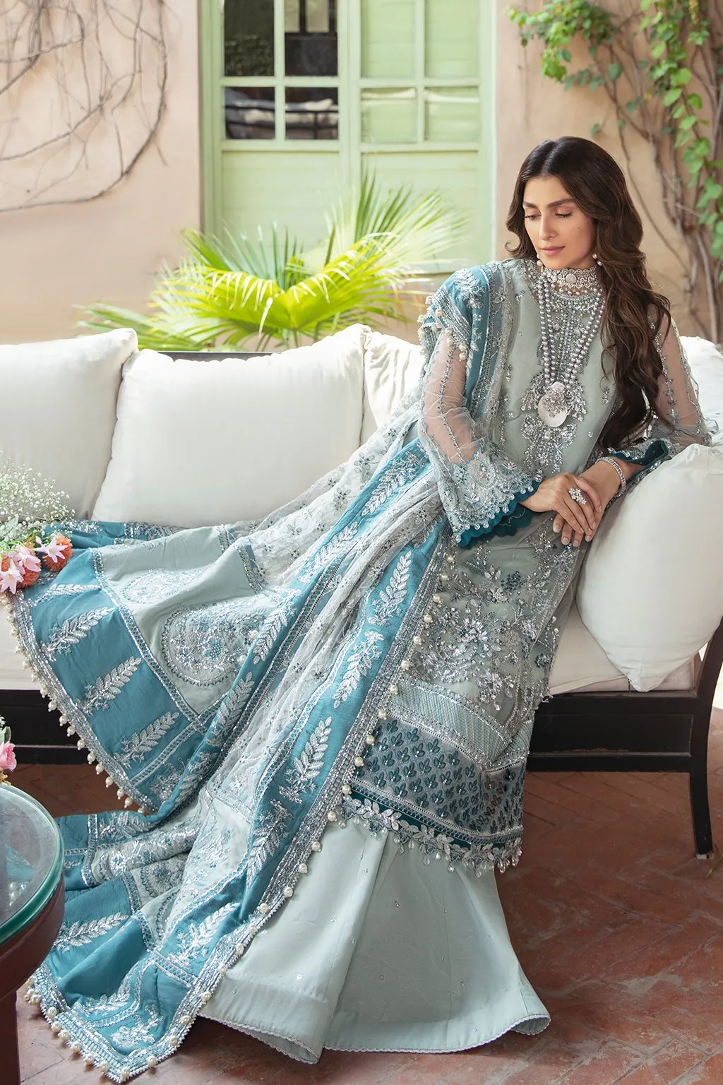AZURI | Afrozeh Hayat Wedding Formals Collection 2021 | Unstitched Embroidered Chiffon Suits