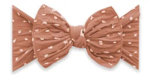 Baby Bling Rose Gold Shabby Dot Patterned Knot Headband