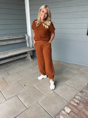 Bella Quilted set in Rust
